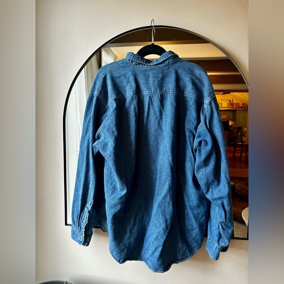 VINTAGE? | port authority denim button up | size XL - Picture 3 of 8